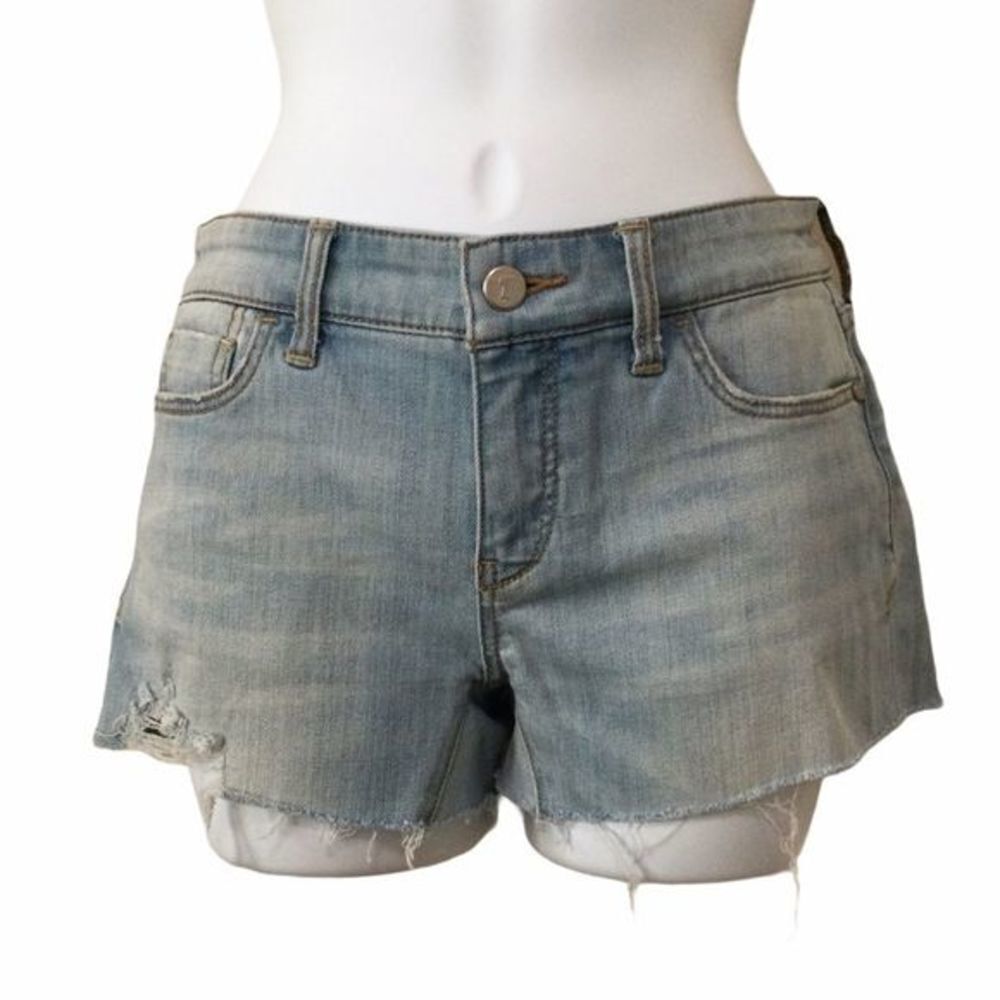 Pilcro The Letterpress Distressed Denim Shorts Size 25